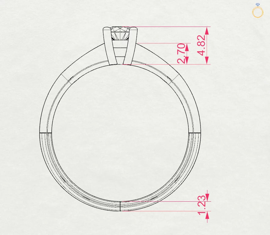Solitaire Ring - 101-10021(3.7)