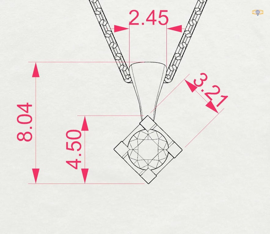 Solitaire Necklace - 104-10014(2.7)