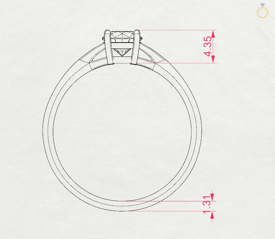 Solitaire Ring - 101-10012/1(5.1)