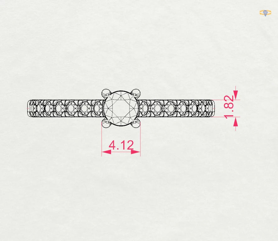 Solitaire Eternity Ring - 101-10094(3.7)