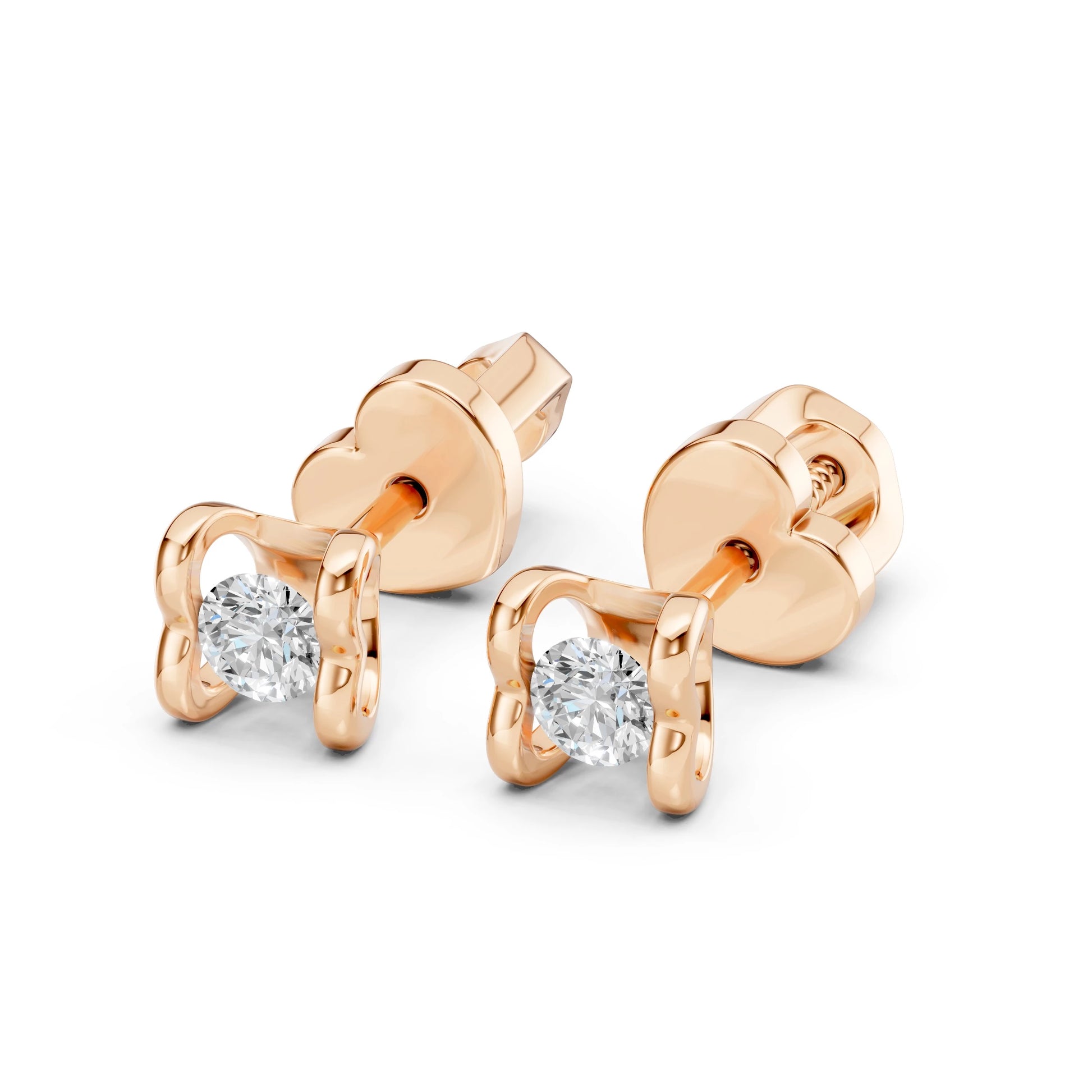 Solitaire Butterfly Earring - 102-10013/2(3.0)