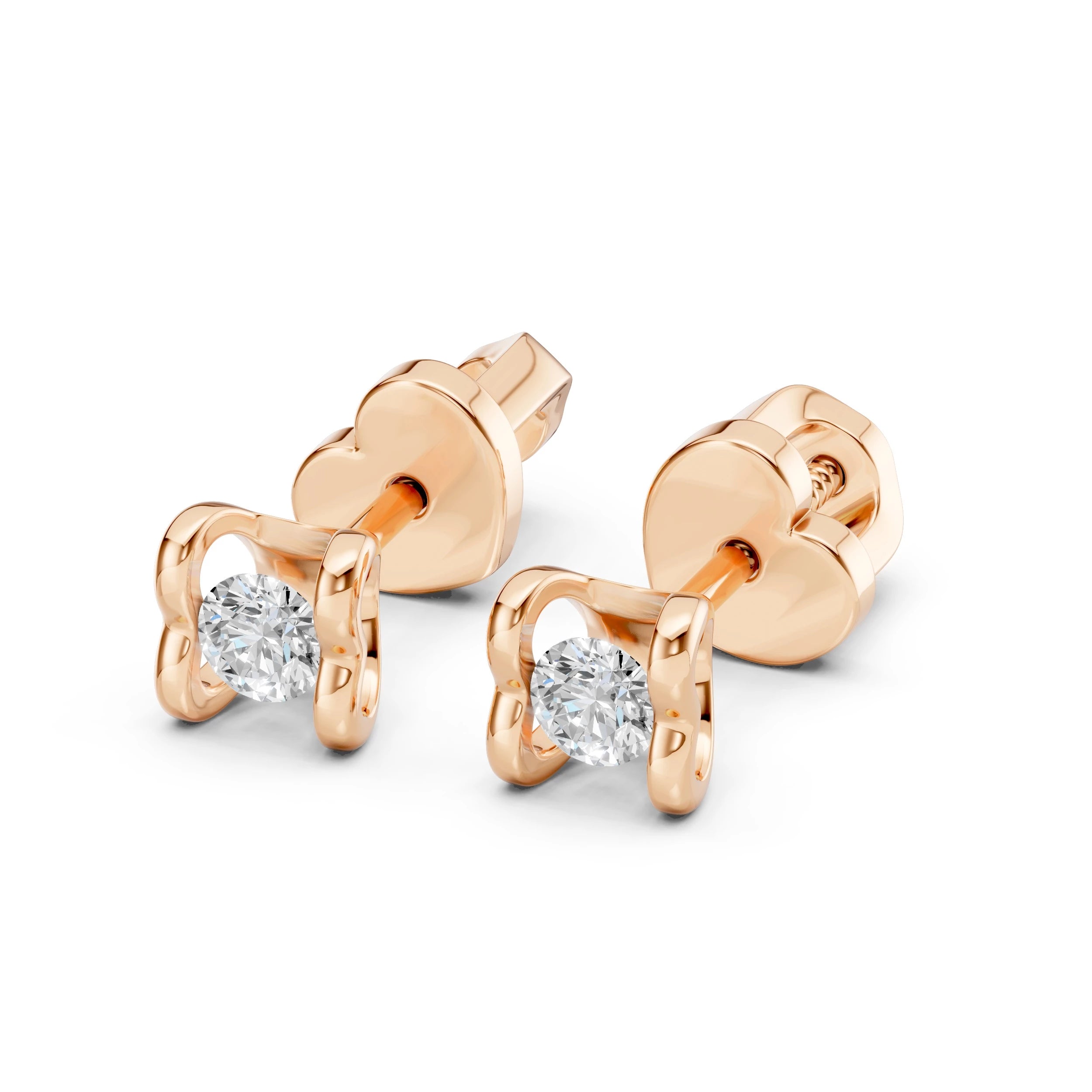 Solitaire Butterfly Earring - 102-10013/2(3.0)
