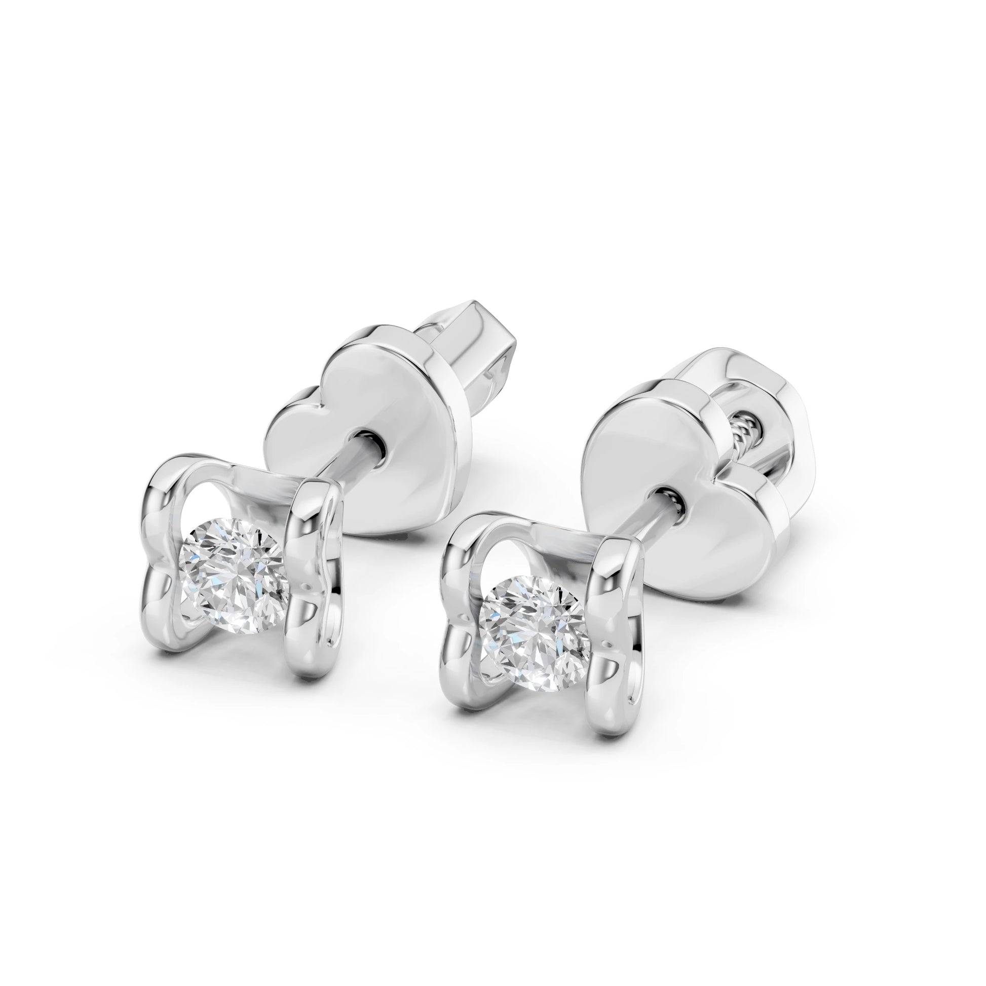 Solitaire Butterfly Earring - 102-10013/2(3.0)
