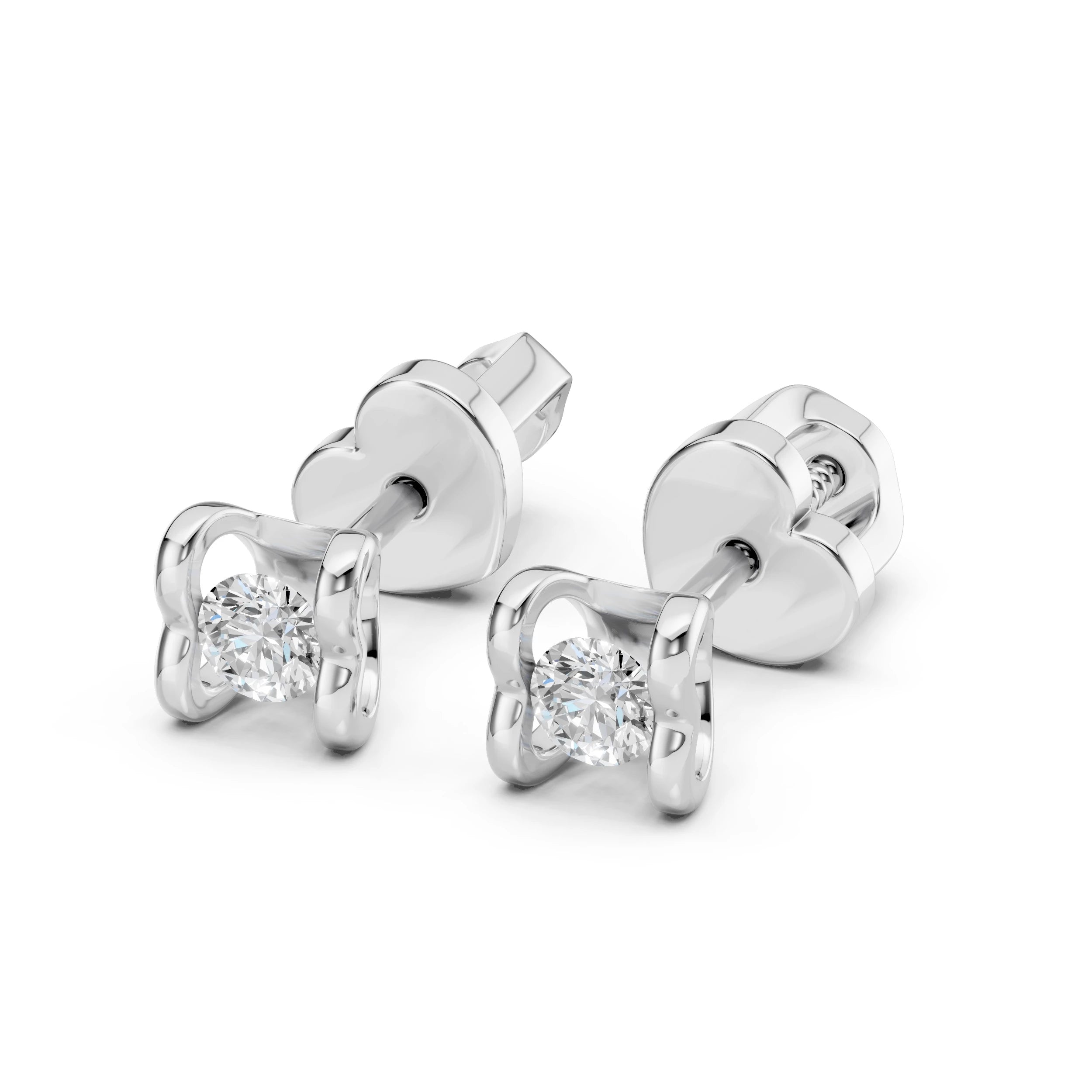 Solitaire Butterfly Earring - 102-10013/2(3.0)