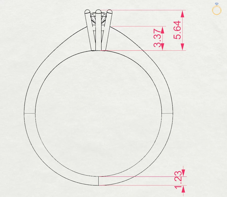 Solitaire Ring - 101-10027(3.0)