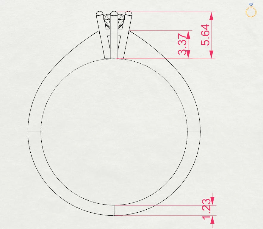 Solitaire Ring - 101-10027(3.4)