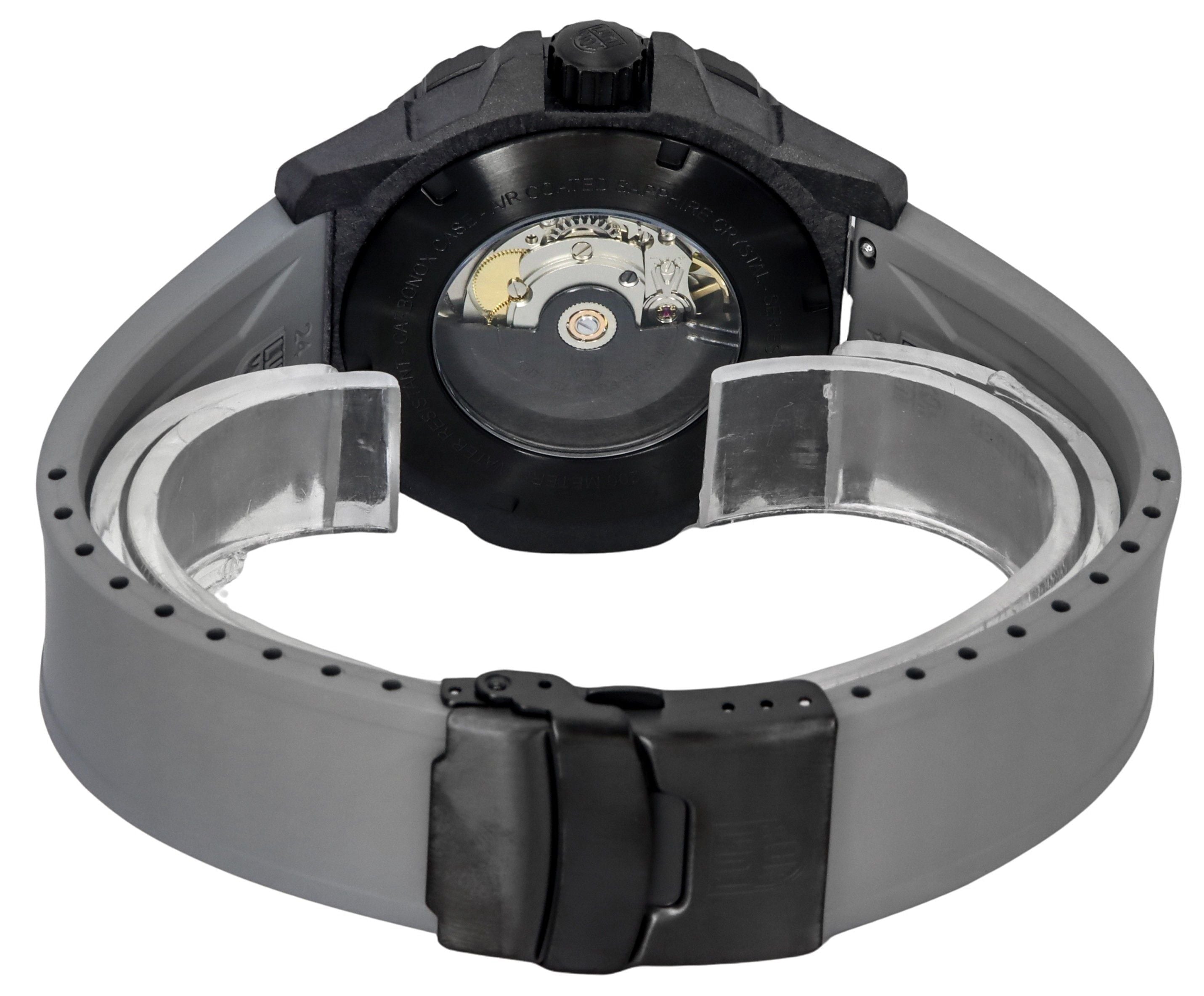 Luminox Master Carbon SEAL Grey Rubber Strap Black Dial Swiss Automatic Diver's XS.3862 200M Men's Watch - Prestige Stones