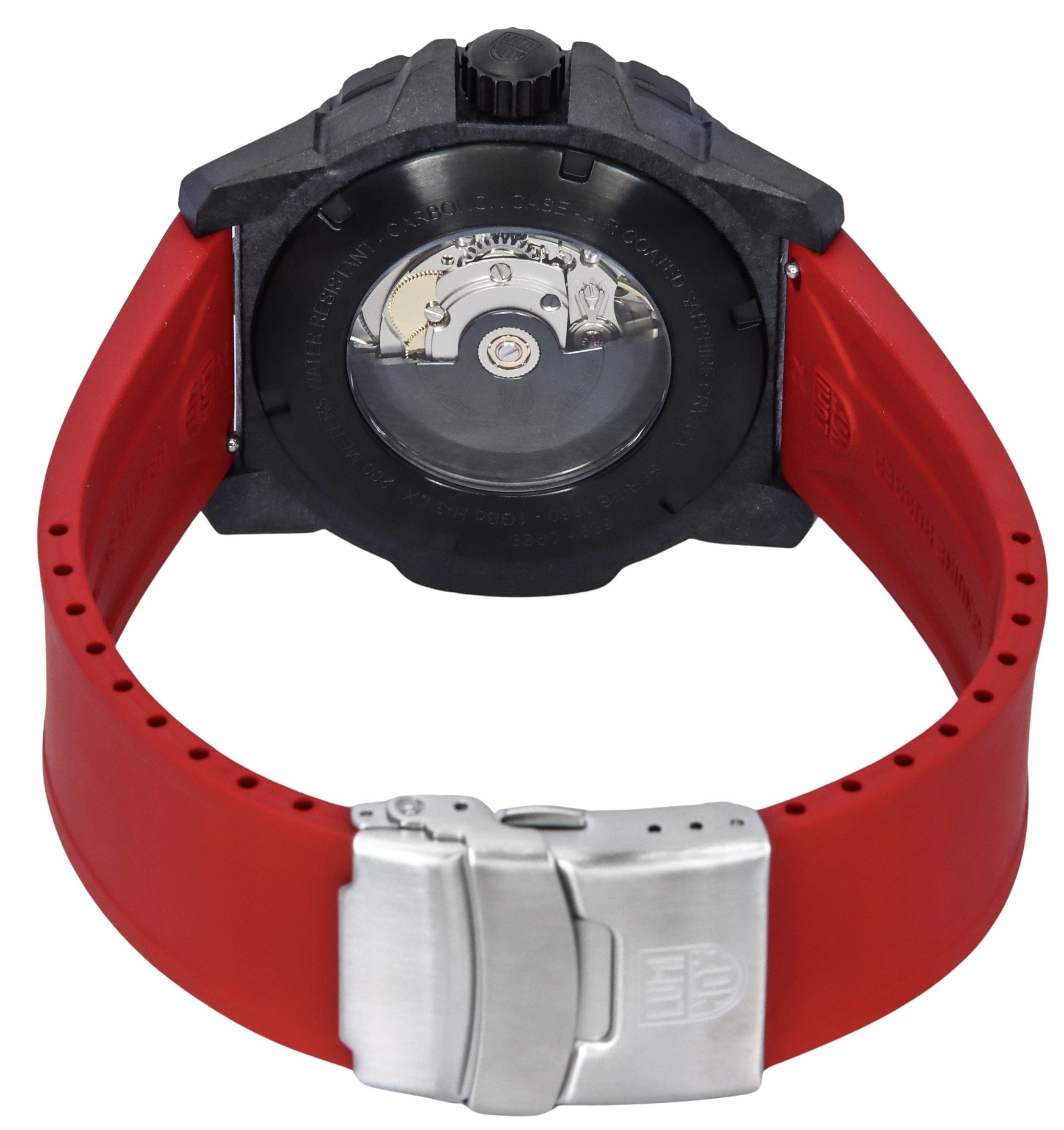 Luminox Master Carbon Seal Rubber Strap Black Dial Swiss Automatic Diver's XS.3875 200M Men's Watch - Prestige Stones