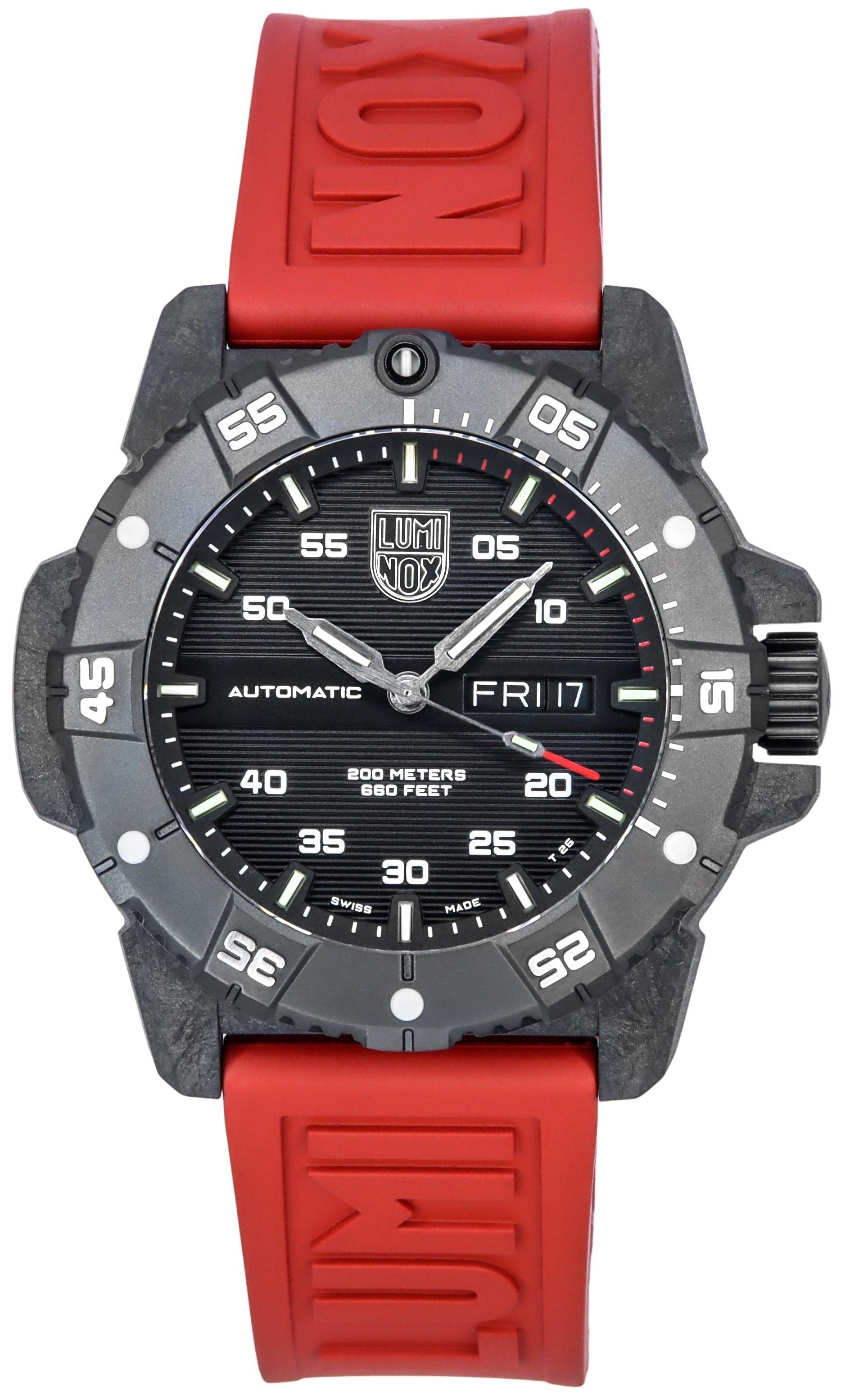 Luminox Master Carbon Seal Rubber Strap Black Dial Swiss Automatic Diver's XS.3875 200M Men's Watch - Prestige Stones