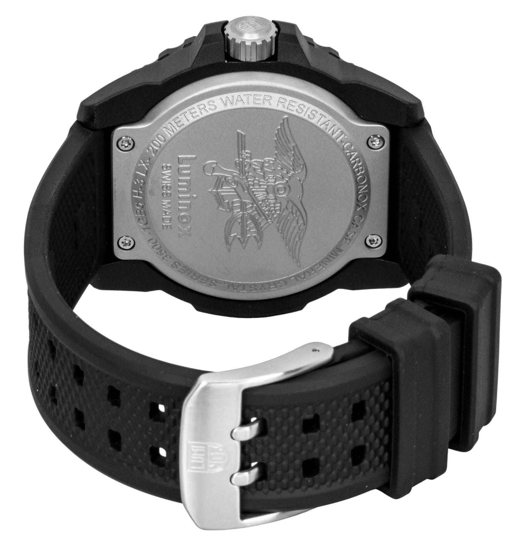 Luminox Navy Seal Rubber Strap Black Dial Quartz Diver's XS.3501.F 200M Men's Watch - Prestige Stones