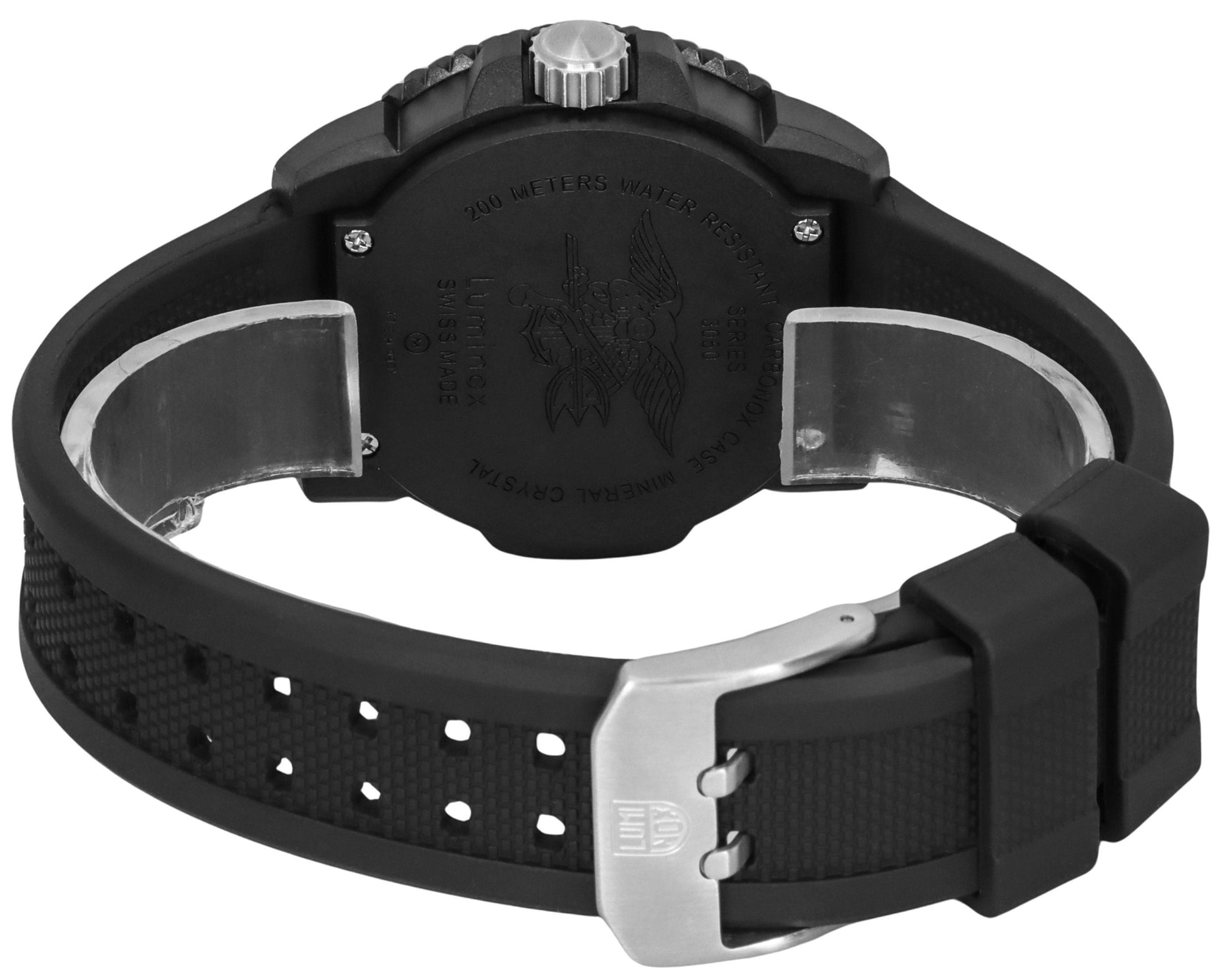Luminox Original NAVY Seal Rubber Strap Black Dial Swiss Quartz Diver's XS.3051.F 200M Men's Watch - Prestige Stones