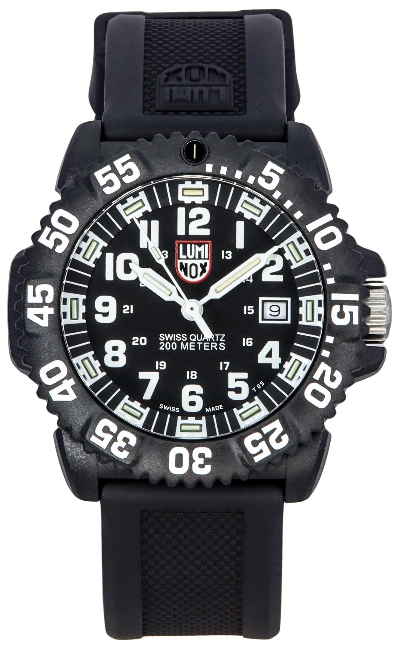 Luminox Original NAVY Seal Rubber Strap Black Dial Swiss Quartz Diver's XS.3051.F 200M Men's Watch - Prestige Stones