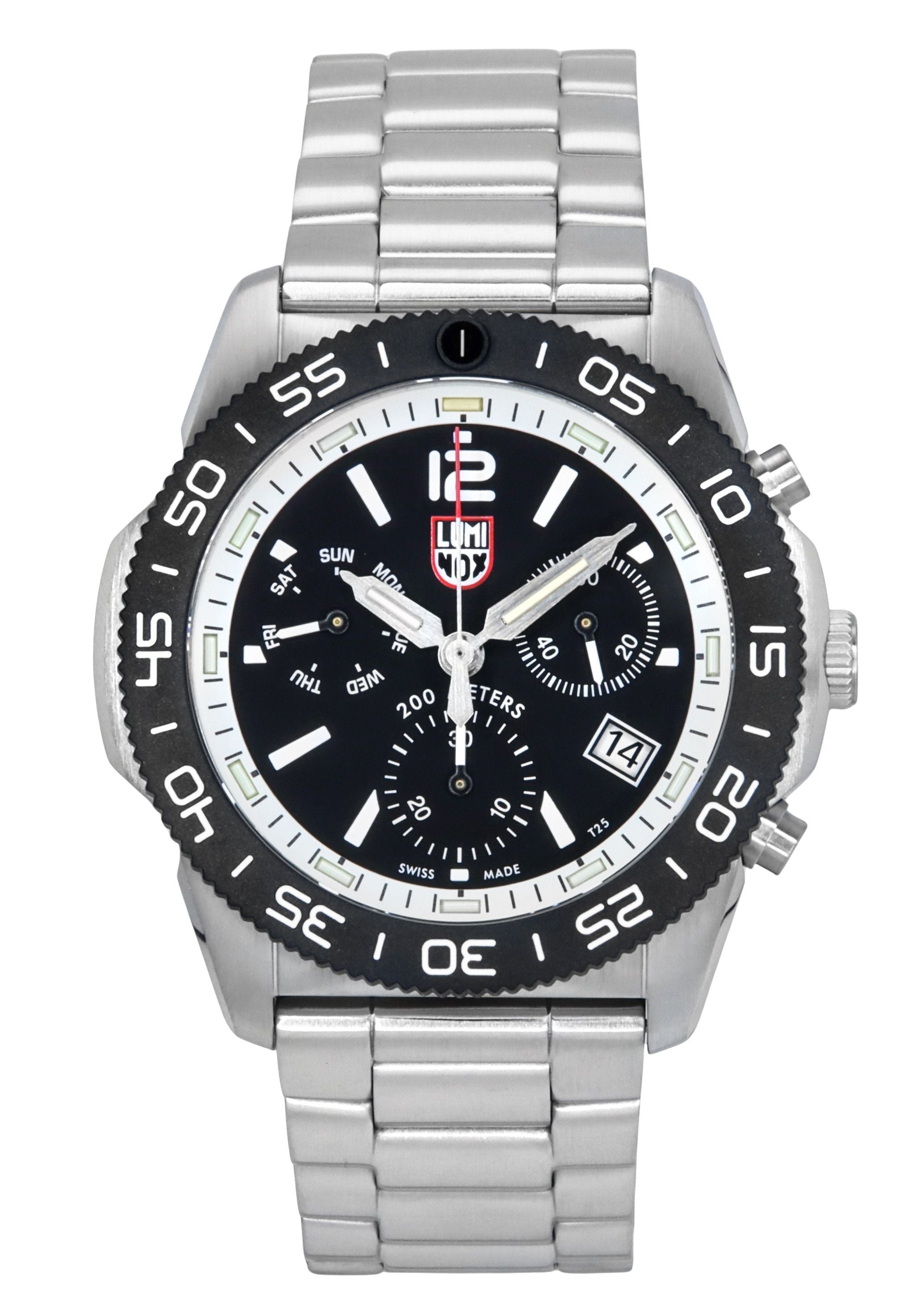 Luminox Pacific Diver Chronograph Stainless Steel Black Dial Quartz XS.3141.M 200M Men's Watch - Prestige Stones