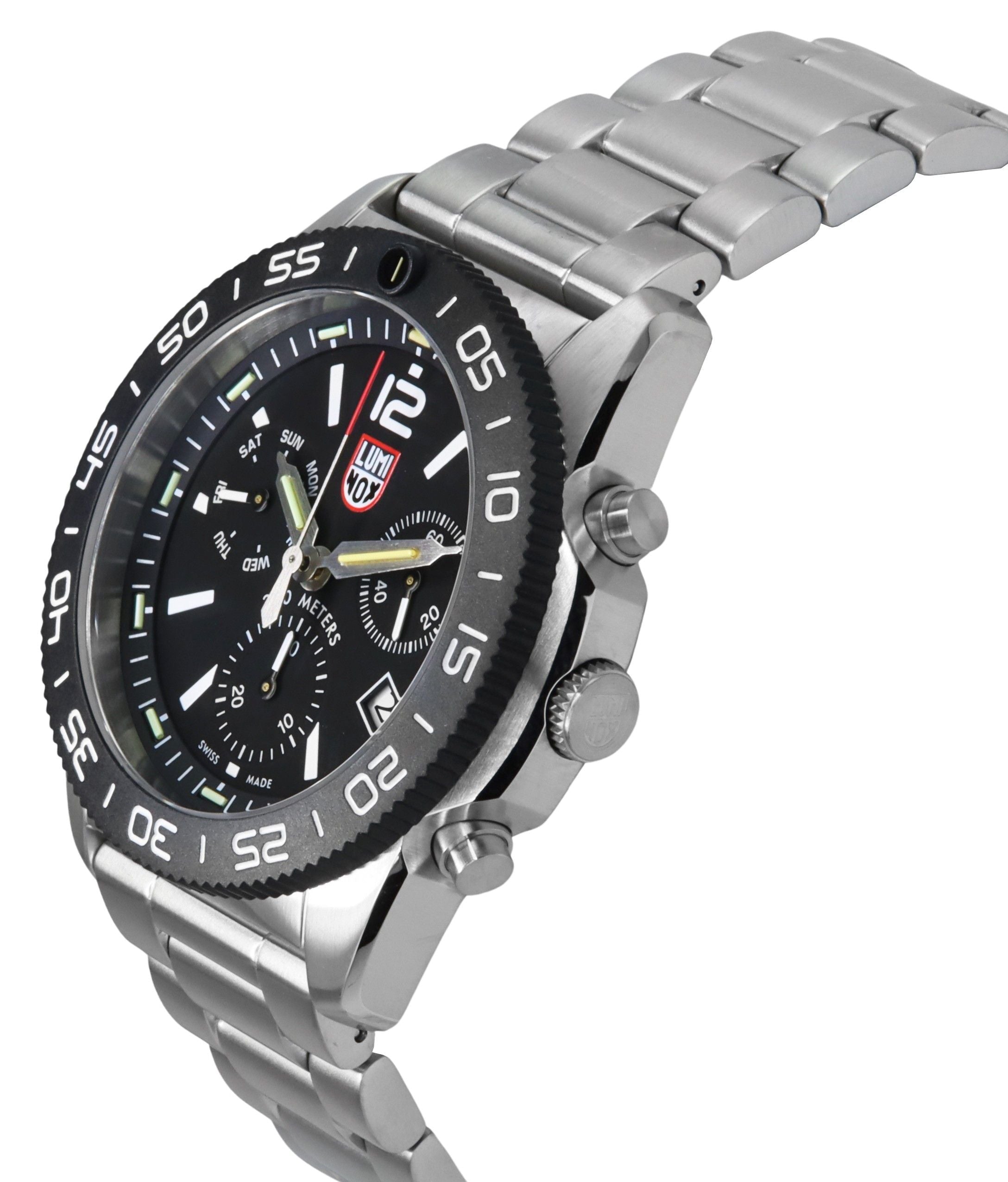 Luminox Pacific Diver Chronograph Stainless Steel Black Dial Quartz XS.3142 200M Men's Watch - Prestige Stones