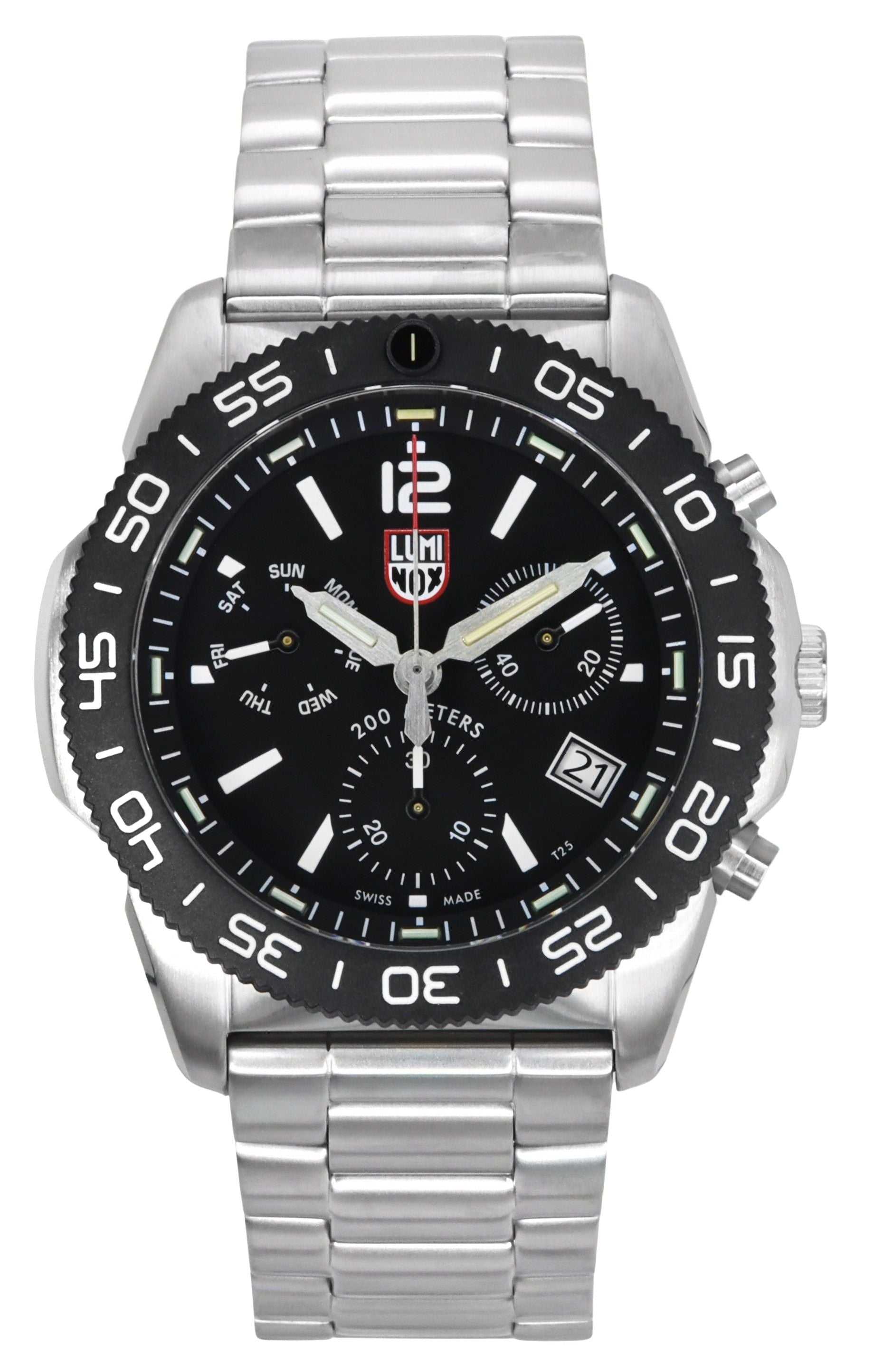 Luminox Pacific Diver Chronograph Stainless Steel Black Dial Quartz XS.3142 200M Men's Watch - Prestige Stones