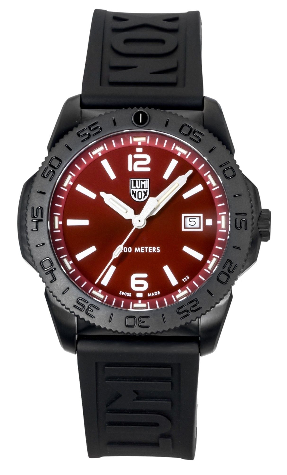 Luminox Pacific Diver Rubber Strap Red Sunray Dial Quartz Diver's XS.3135.B 200M Men's Watch - Prestige Stones
