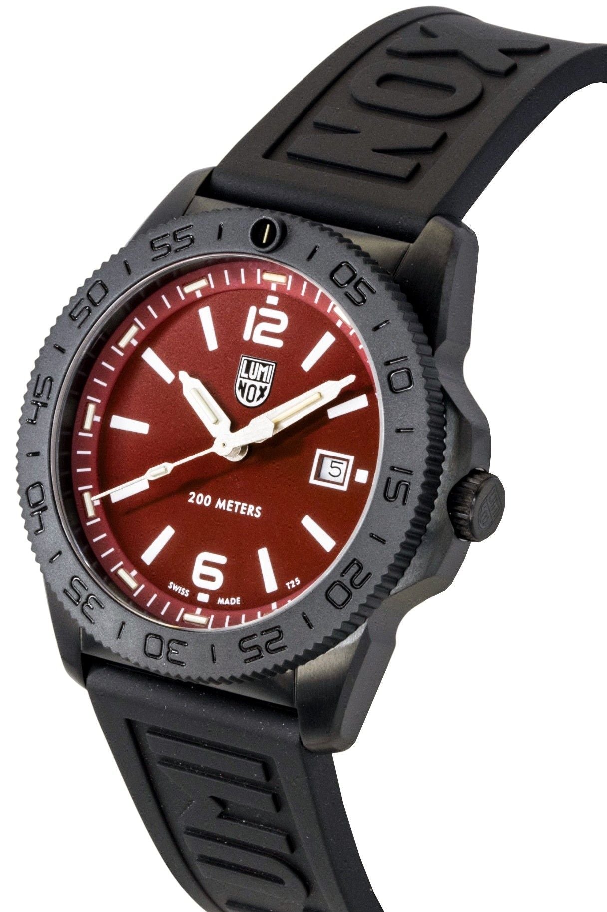 Luminox Pacific Diver Rubber Strap Red Sunray Dial Quartz Diver's XS.3135.B 200M Men's Watch - Prestige Stones
