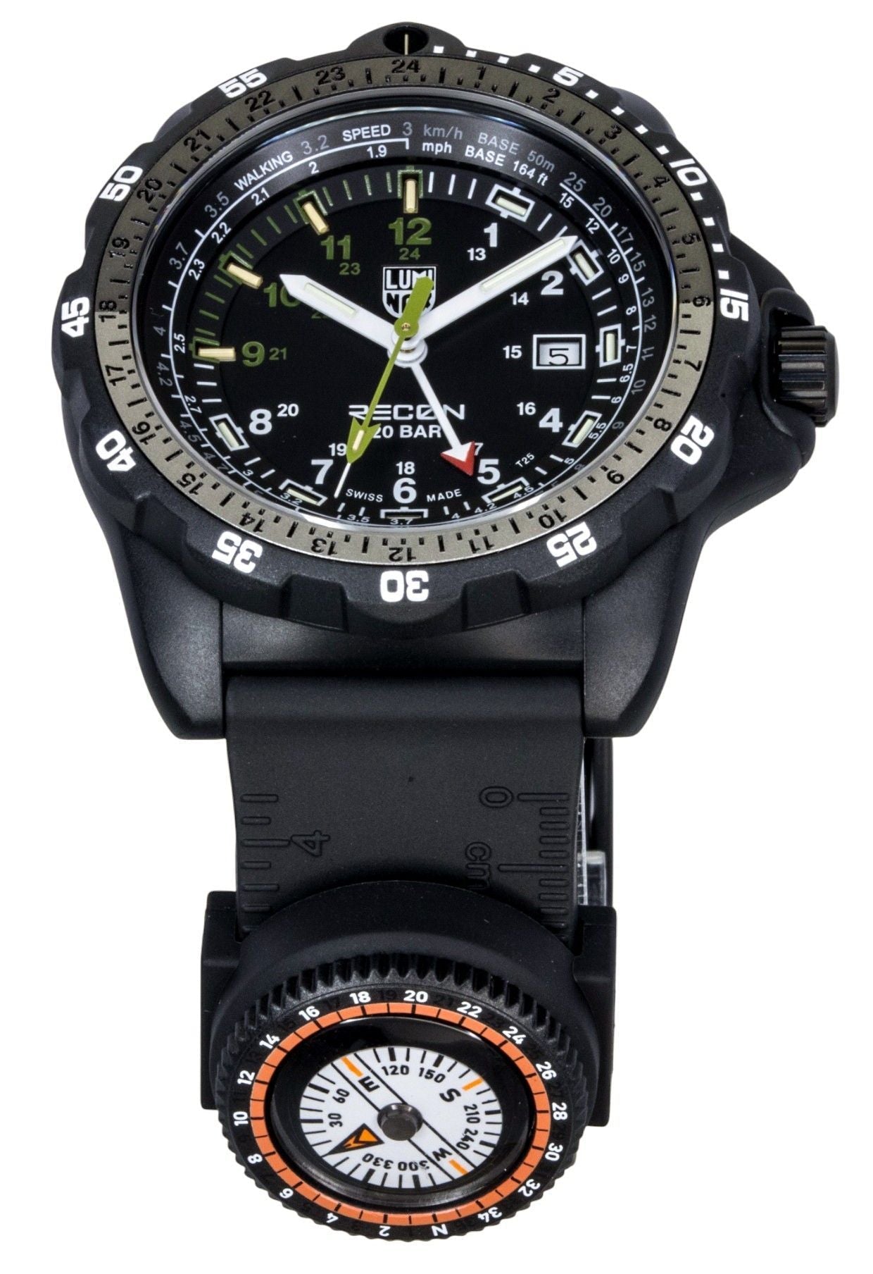 Luminox Recon Nav Spec GMT Rubber Strap Black Dial Quartz Diver's XL.8837.SET 200M Men's Watch - Prestige Stones