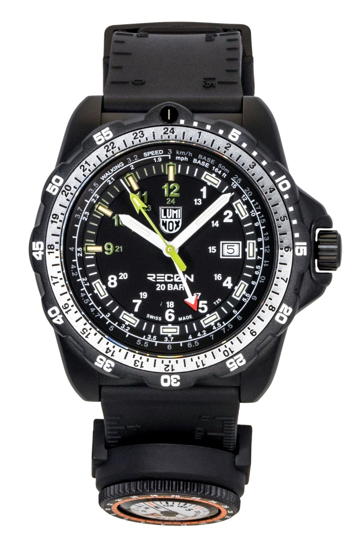 Luminox Recon Nav Spec GMT Rubber Strap Black Dial Quartz Diver's XL.8837.SET 200M Men's Watch - Prestige Stones