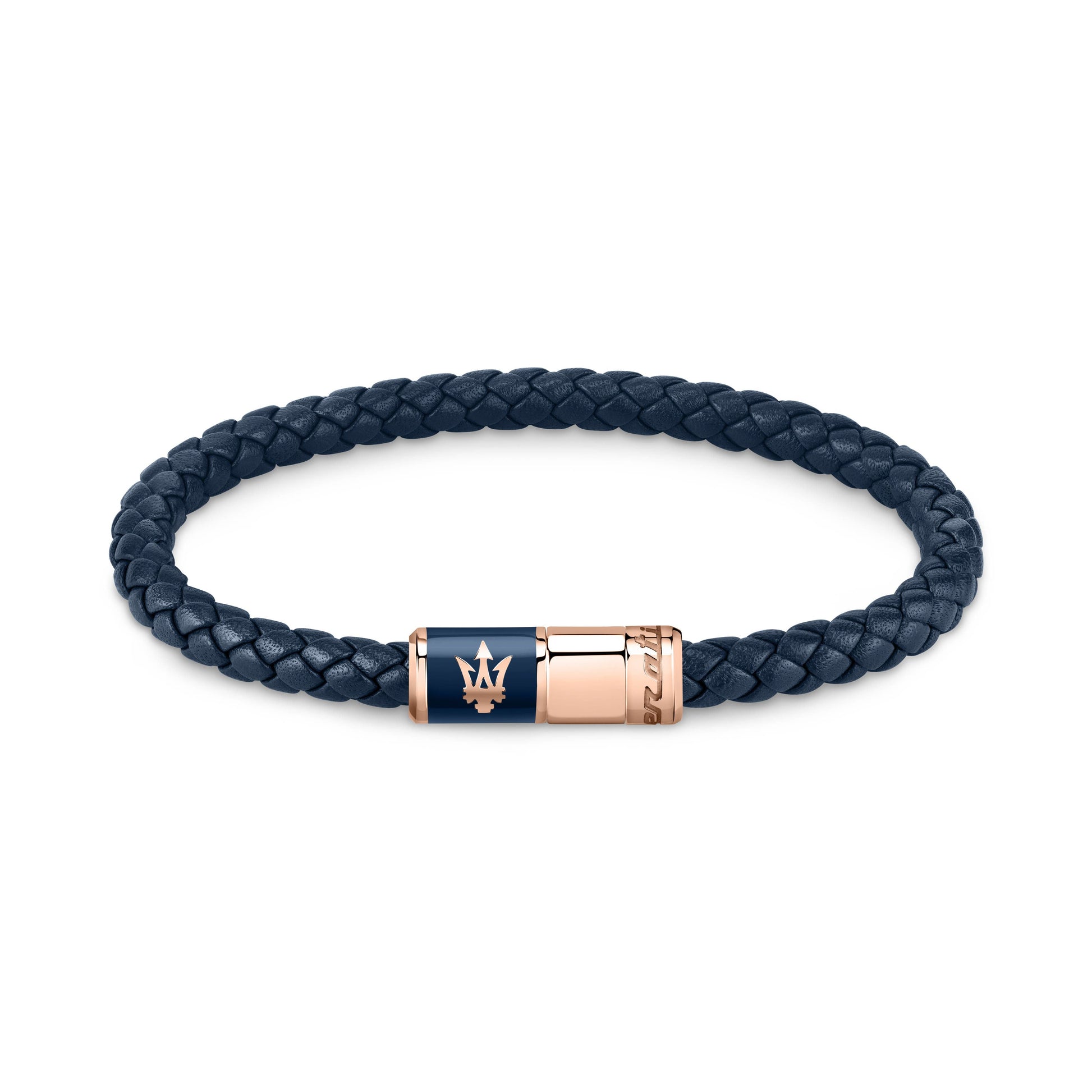 Maserati Jewels Recycled Leather And Stainless Steel Bracelet JM222AVE09 For Men - Prestige Stones
