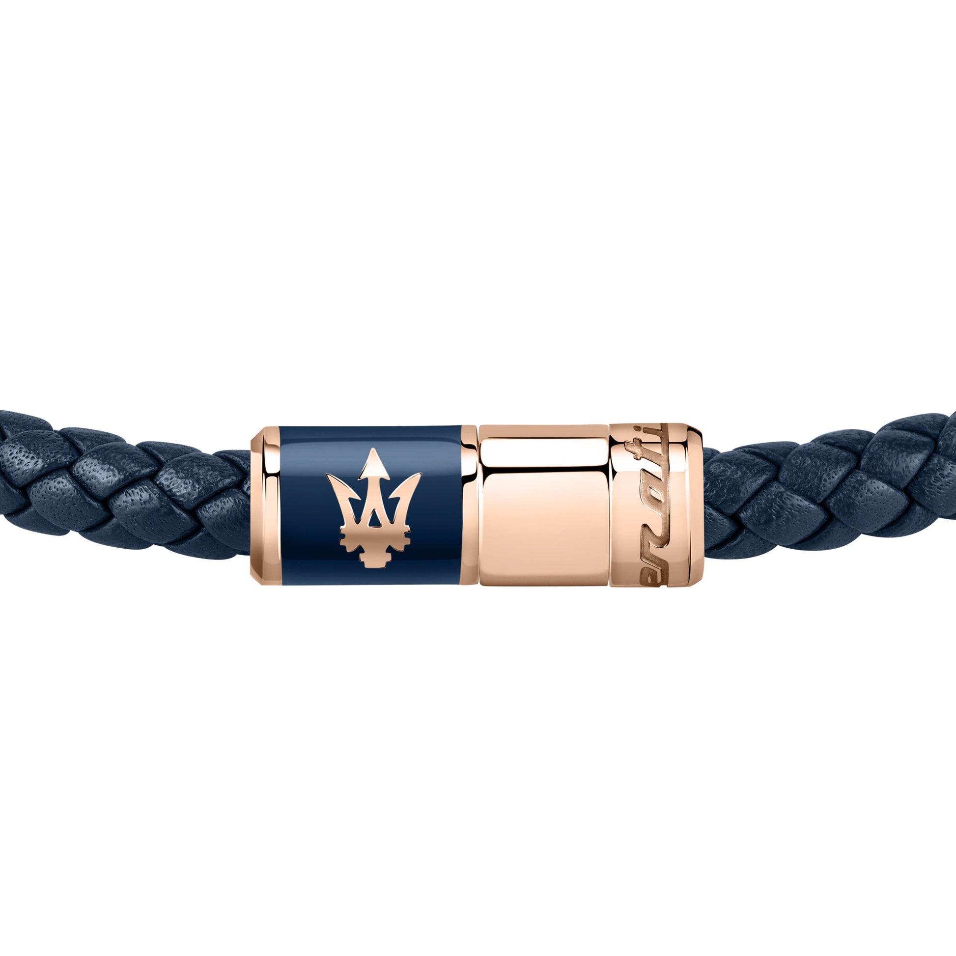 Maserati Jewels Recycled Leather And Stainless Steel Bracelet JM222AVE09 For Men - Prestige Stones