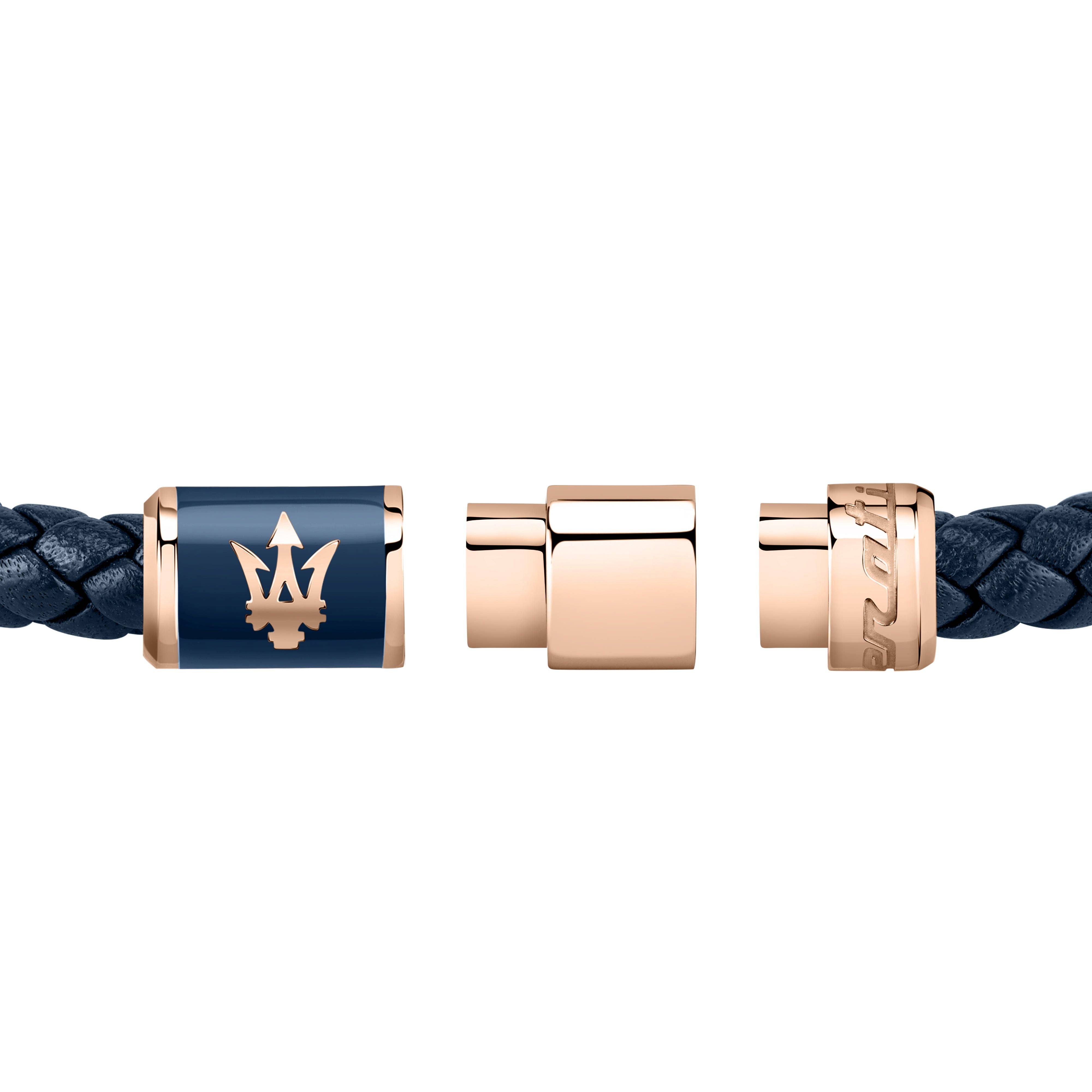 Maserati Jewels Recycled Leather And Stainless Steel Bracelet JM222AVE09 For Men - Prestige Stones