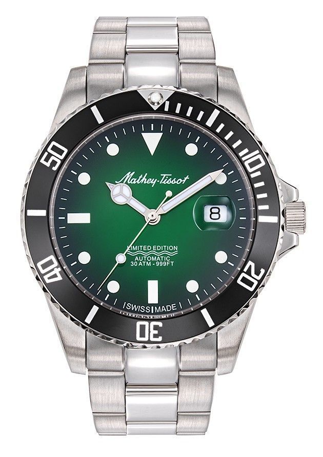 Mathey - Tissot Mathy Vintage Jumbo Limited Edition Stainless Steel Green Dial Automatic H907ATNV Men's Watch - Prestige Stones
