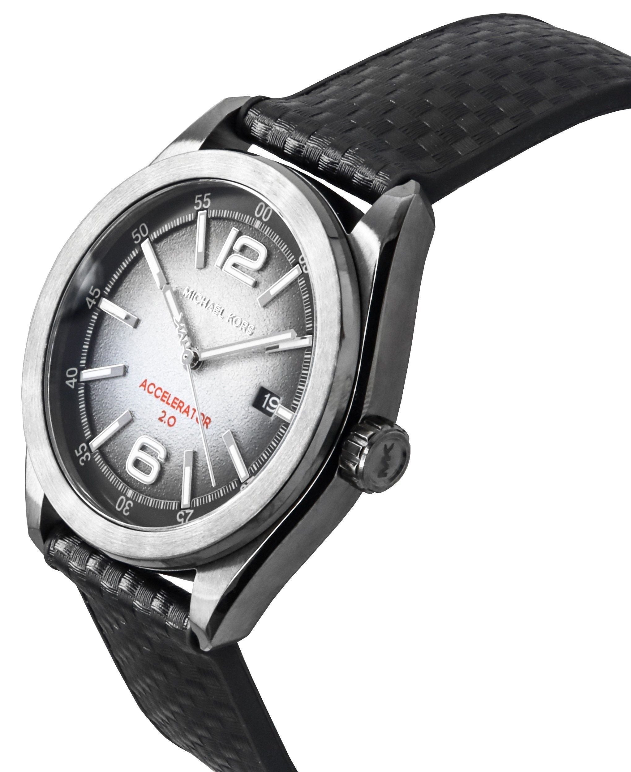 Michael Kors Accelerator 2.0 Silicone Strap Grey Dial Quartz MK9175 Men's Watch - Prestige Stones