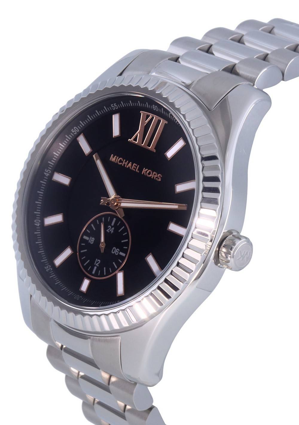 Michael Kors Lexington Stainless Steel Multifunction Black Dial Quartz MK8946 100M Men's Watch - Prestige Stones