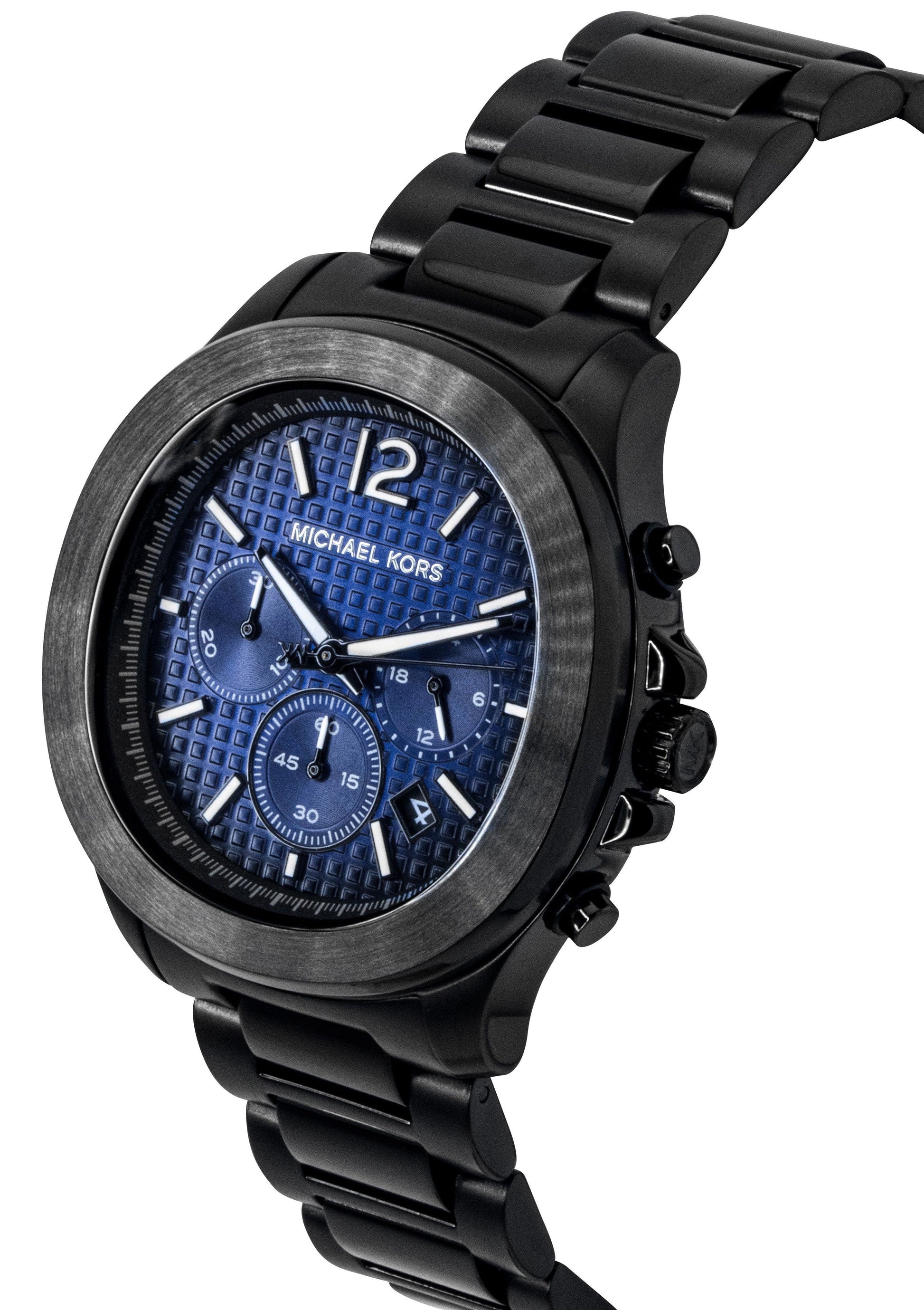Michael Kors Oversized Sage Chronograph Stainless Steel Blue Dial Quartz MK9193 Men's Watch - Prestige Stones