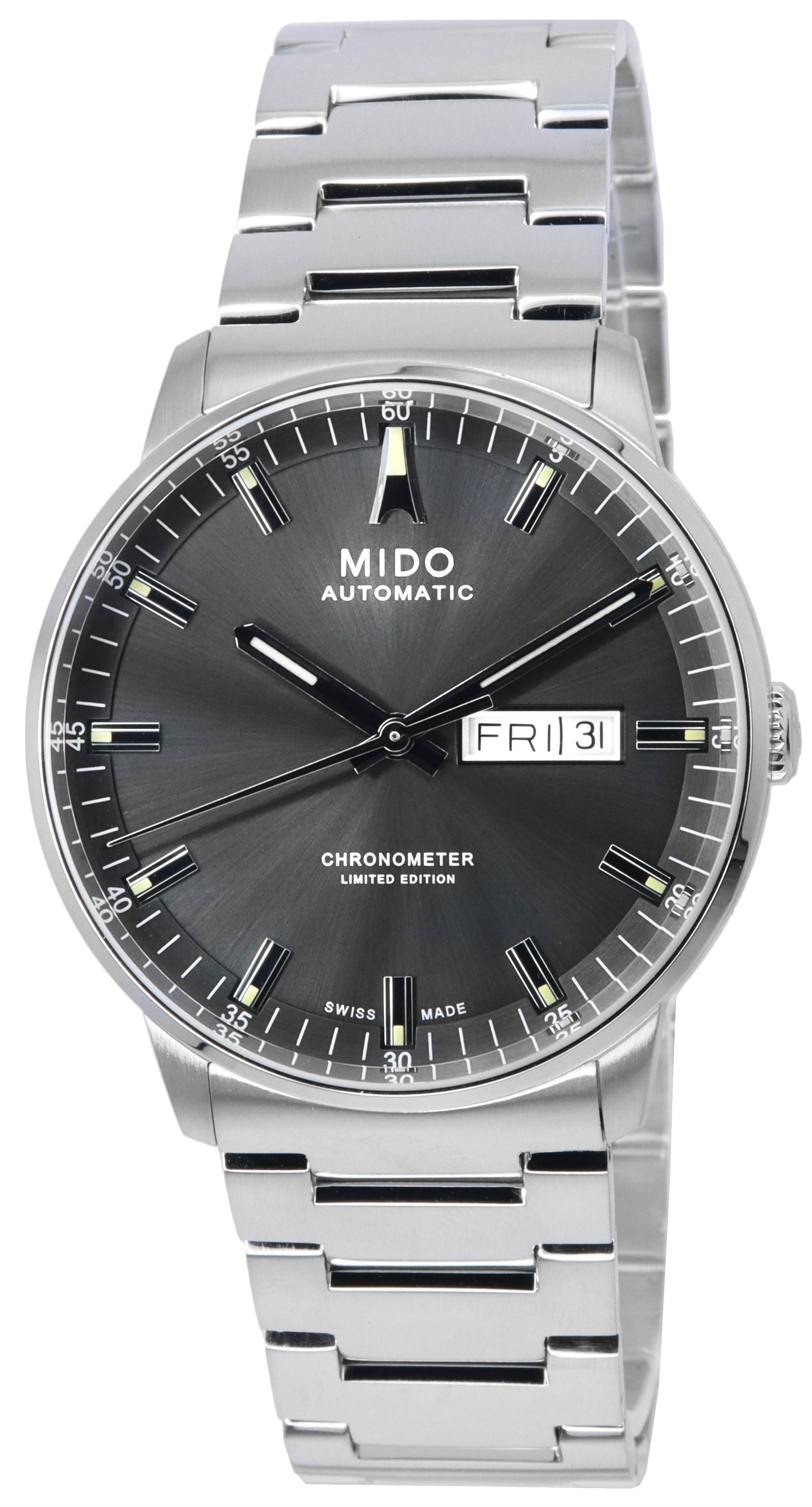 Mido Commander IBA Limited Edition Chronometer Anthracite Dial Automatic M021.431.11.061.02 M0214311106102 Men's Watch - Prestige Stones