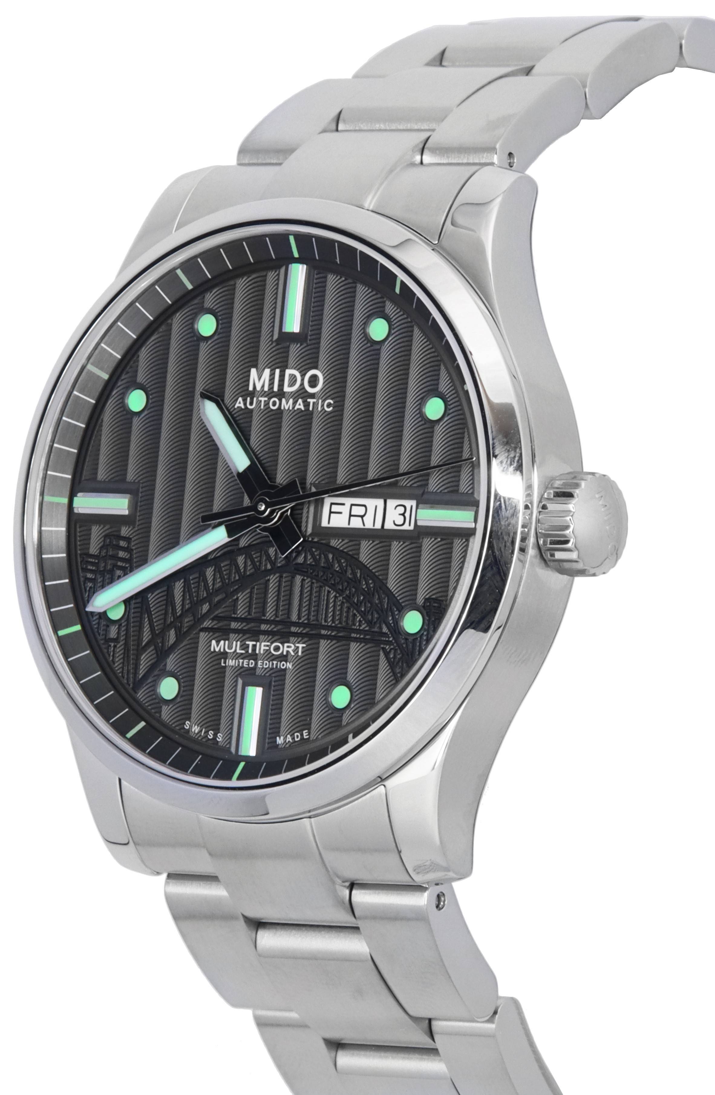 Mido Multifort IBA Limited Edition Anthracite Dial Automatic M005.430.11.061.81 M0054301106181 100M Mens Watch - Prestige Stones