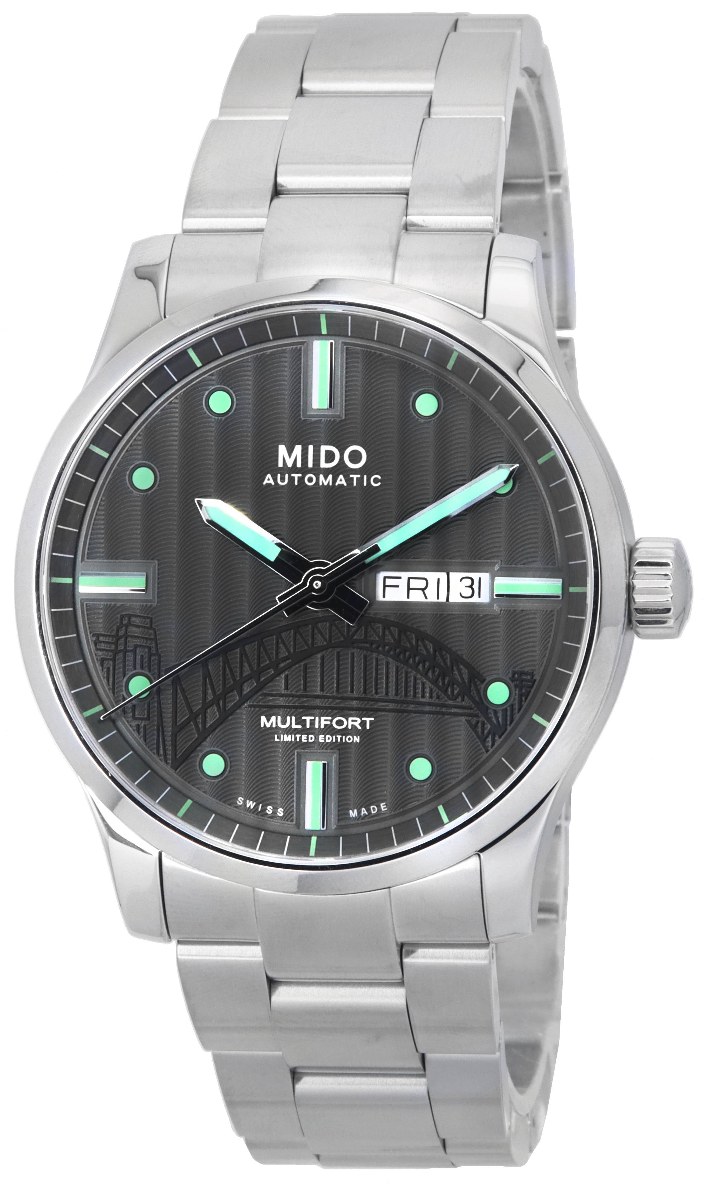 Mido Multifort IBA Limited Edition Anthracite Dial Automatic M005.430.11.061.81 M0054301106181 100M Mens Watch - Prestige Stones