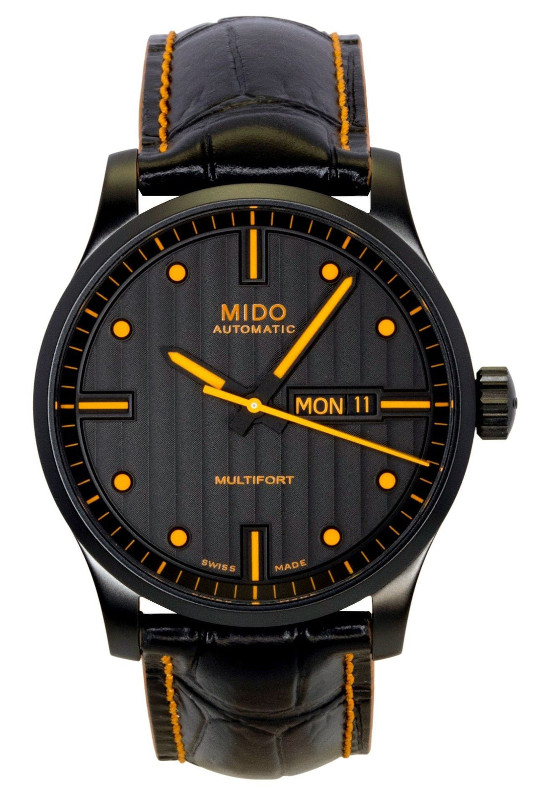 Mido Multifort Special Edition Leather Strap Black Dial Automatic M005.430.36.051.80 100M Men's Watch With Extra Strap - Prestige Stones