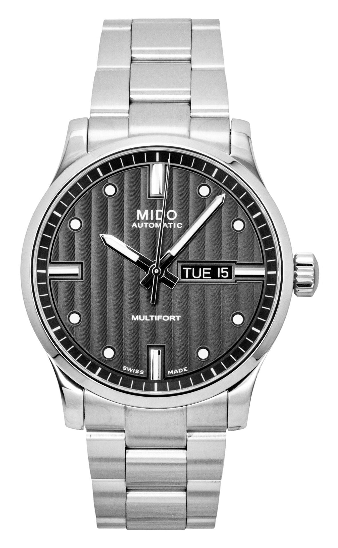Mido Multifort Stainless Steel Anthracite Dial Automatic M005.430.11.061.80 100M Men's Watch - Prestige Stones