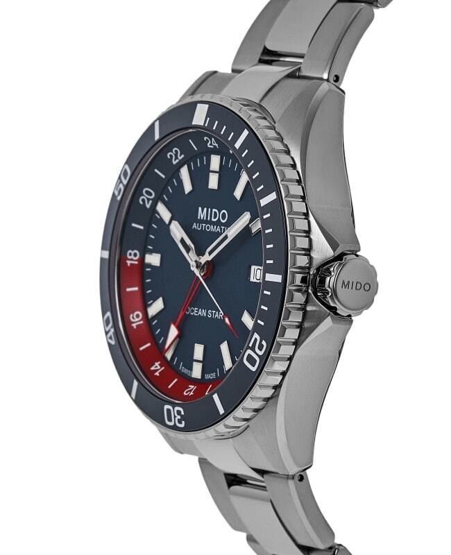 Mido Ocean Star GMT Special Edition Blue Dial Automatic Diver's M026.629.11.041.00 200M Men's Watch With Extra Strap - Prestige Stones