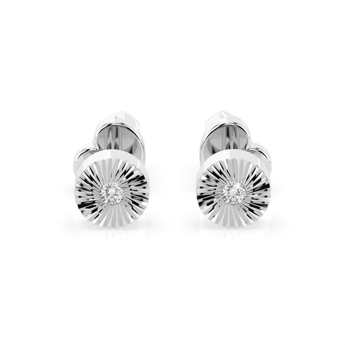 Minimalism Earring (Round), 0.04 ct — 102-10049 - Prestige Stones