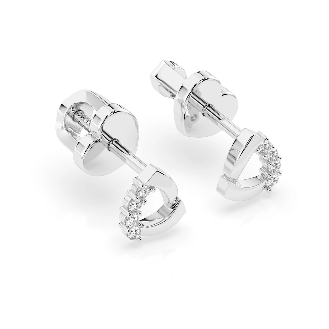 Minimalism Earring (Round), 0.05 ct — 102-10061 - Prestige Stones