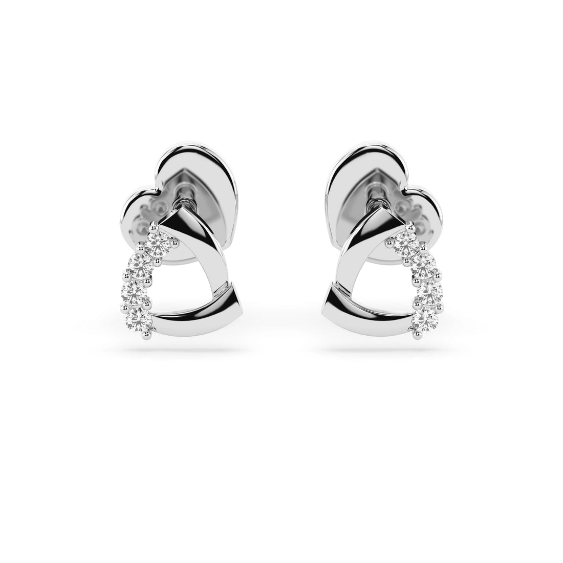 Minimalism Earring (Round), 0.05 ct — 102-10061 - Prestige Stones
