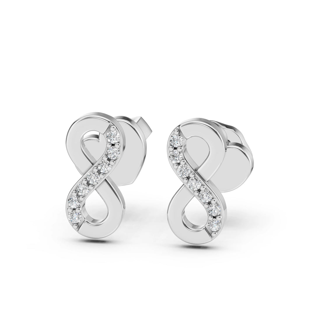 Minimalism Earring (Round), 0.09 ct — 102-10092 - Prestige Stones