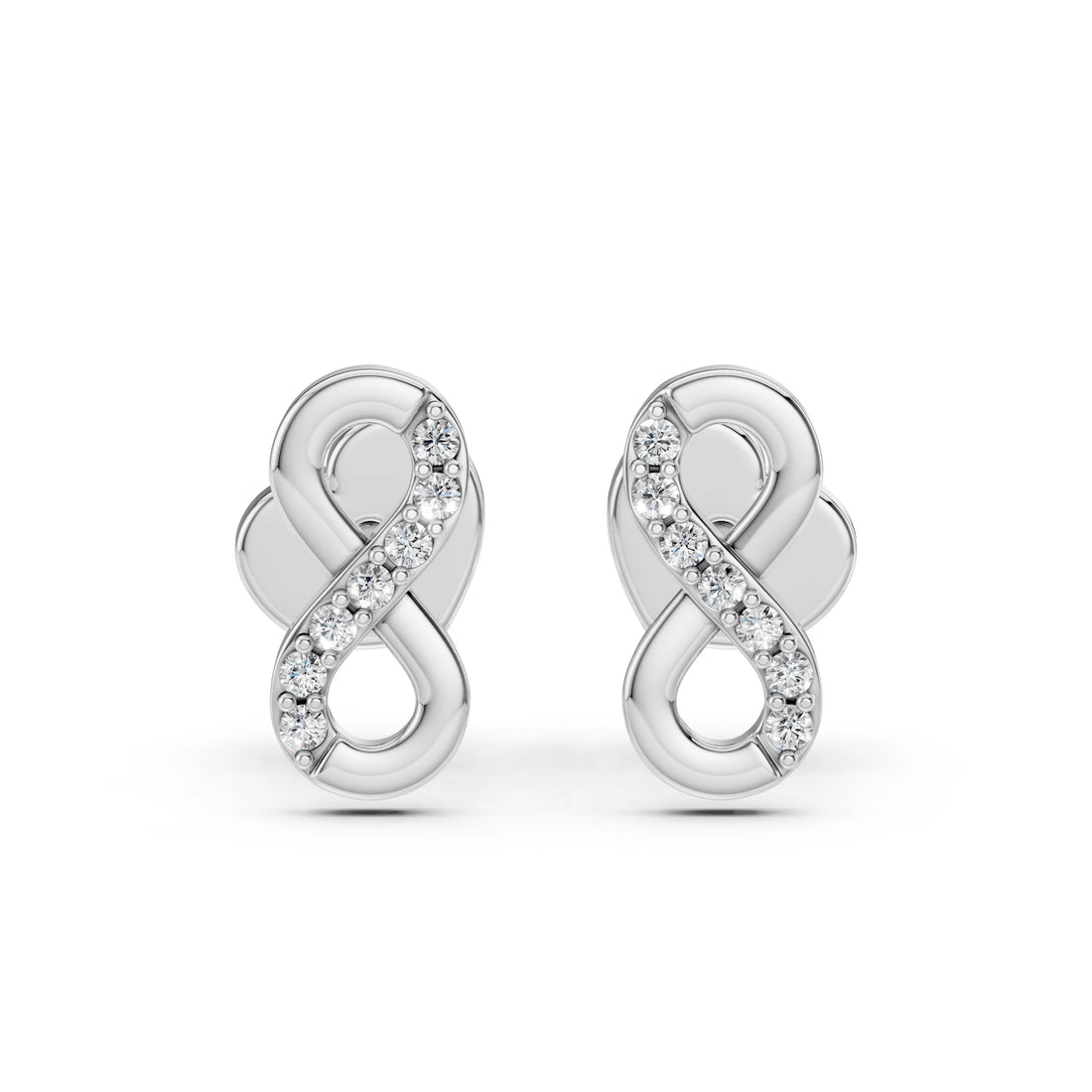 Minimalism Earring (Round), 0.09 ct — 102-10092 - Prestige Stones