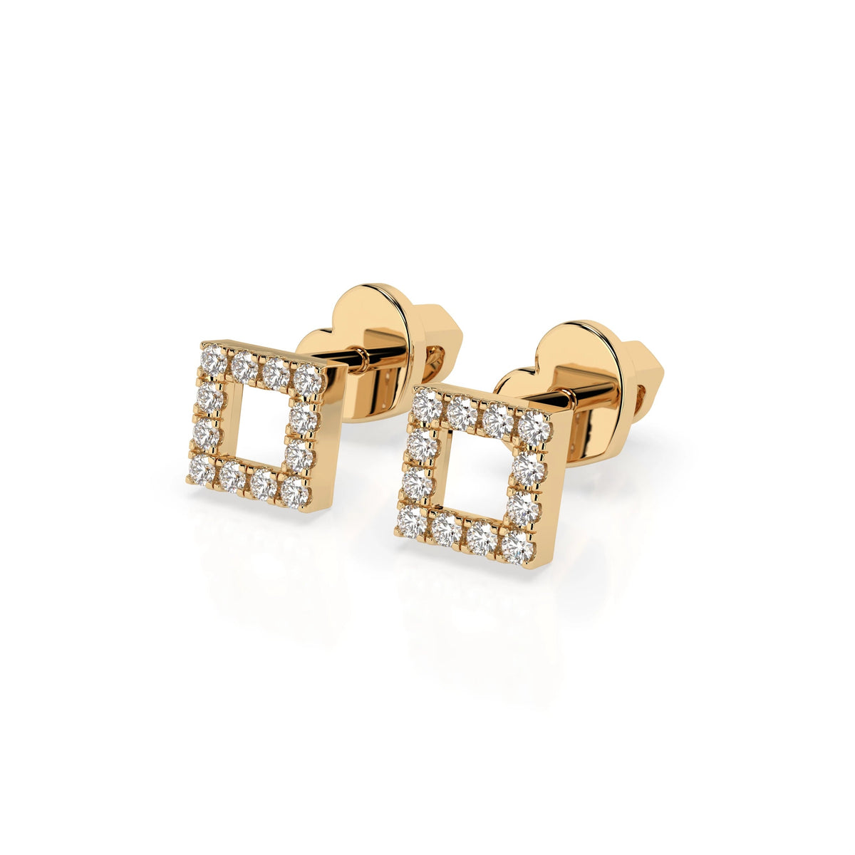Minimalism Earring (Round), 0.14 ct — 102-10053 - Prestige Stones