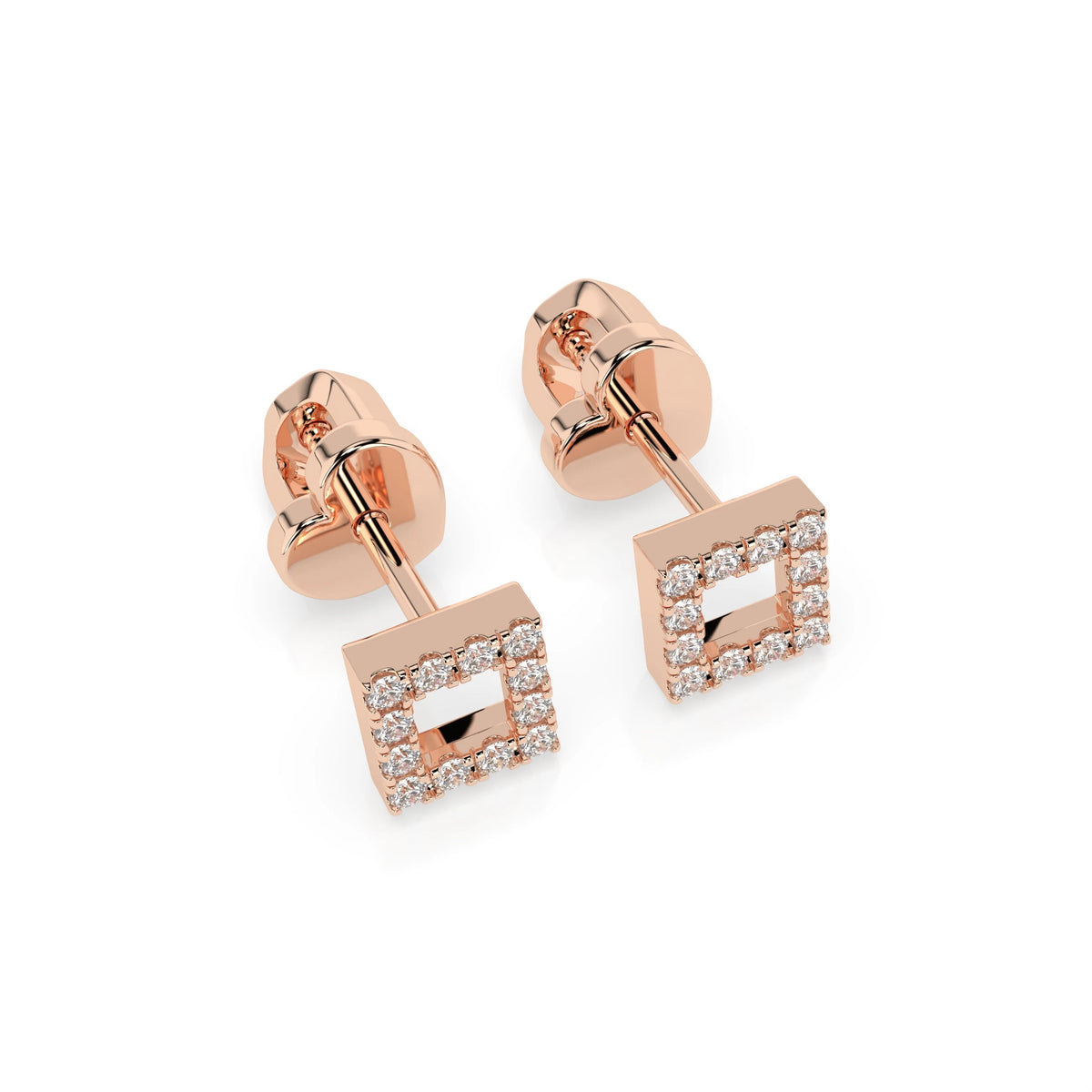 Minimalism Earring (Round), 0.14 ct — 102-10053 - Prestige Stones