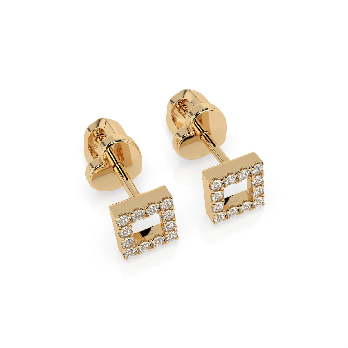 Minimalism Earring (Round), 0.14 ct — 102-10053 - Prestige Stones