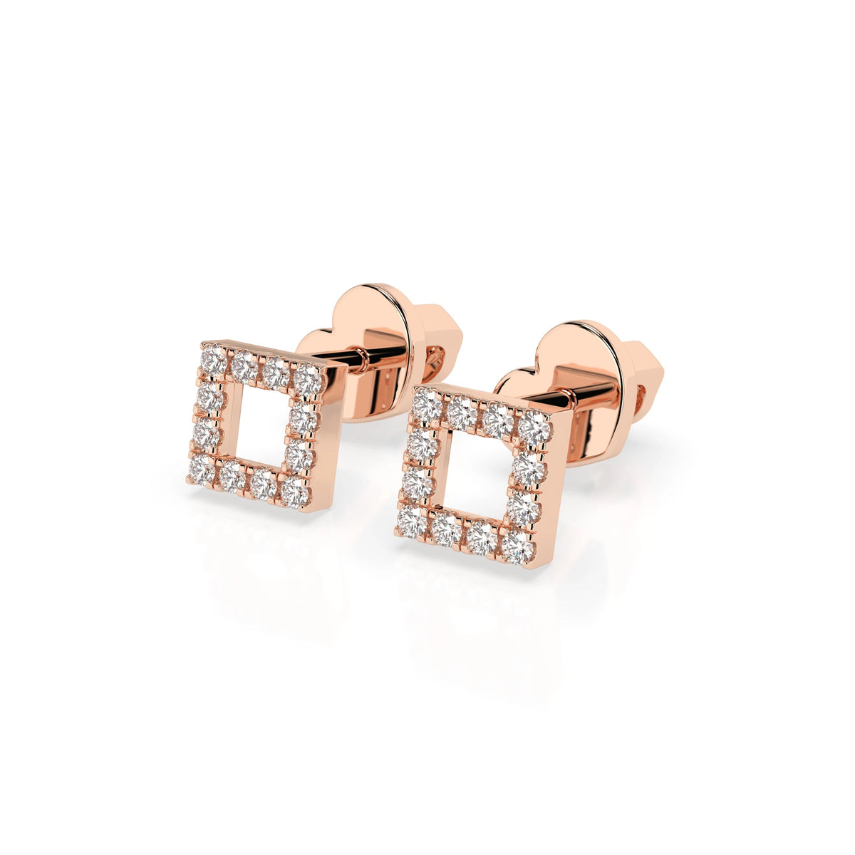 Minimalism Earring (Round), 0.14 ct — 102-10053 - Prestige Stones