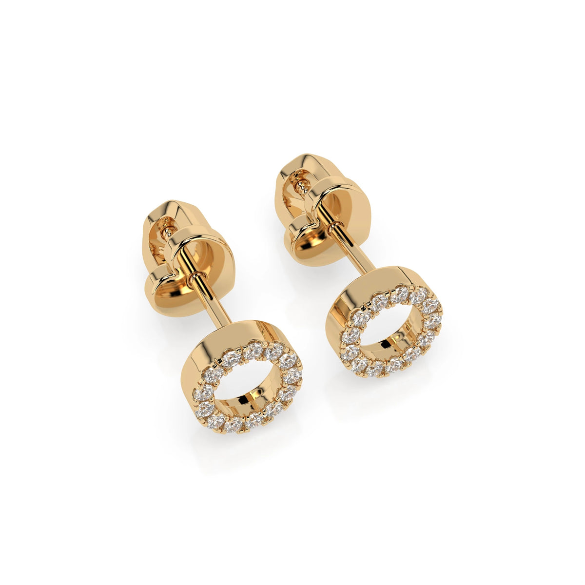 Minimalism Earring (Round), 0.16 ct — 102-10055 - Prestige Stones