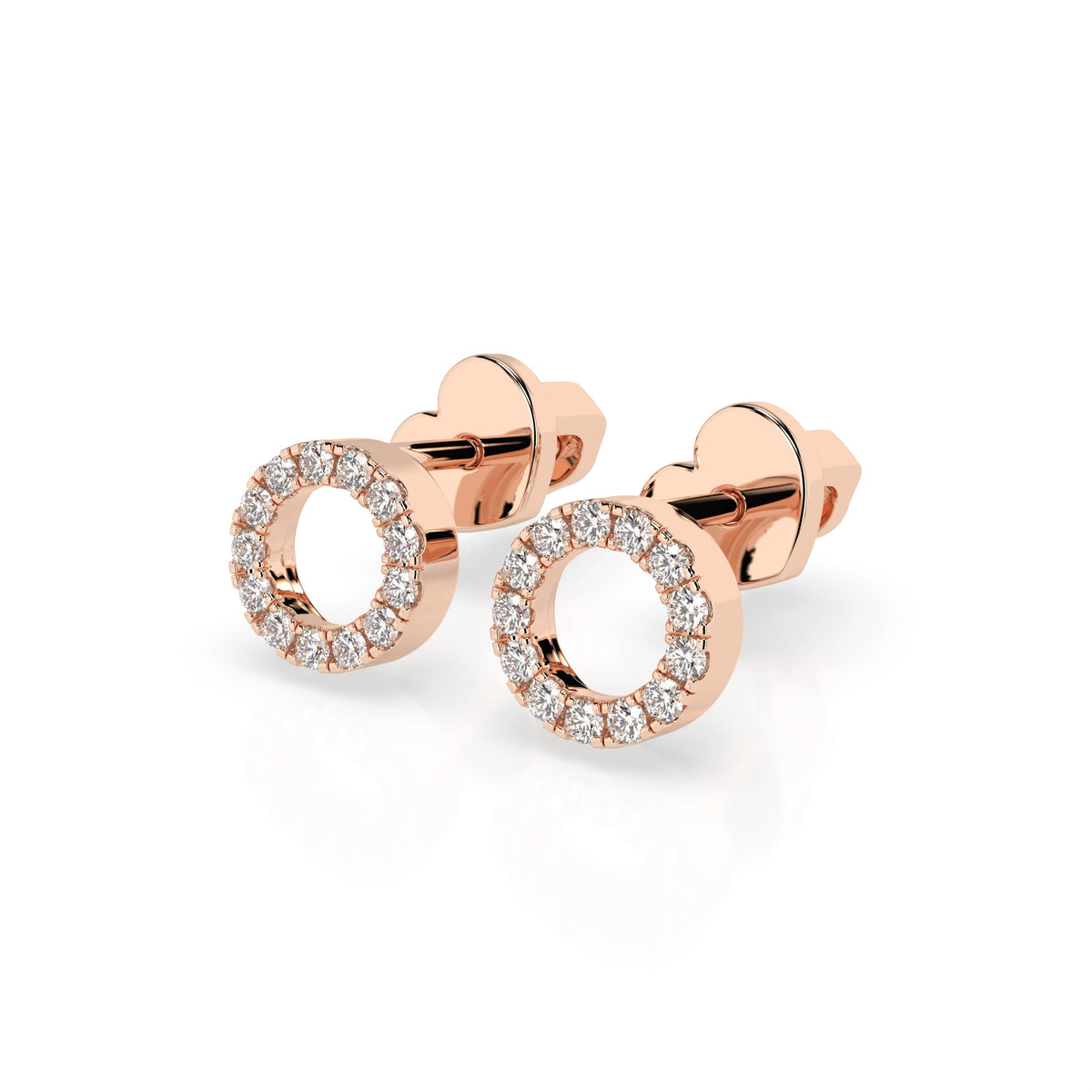 Minimalism Earring (Round), 0.16 ct — 102-10055 - Prestige Stones