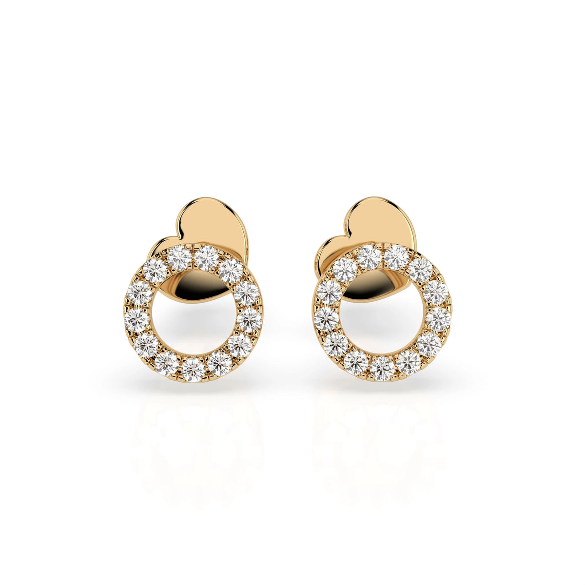 Minimalism Earring (Round), 0.16 ct — 102-10055 - Prestige Stones