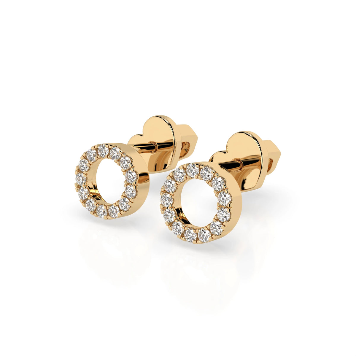 Minimalism Earring (Round), 0.16 ct — 102-10055 - Prestige Stones