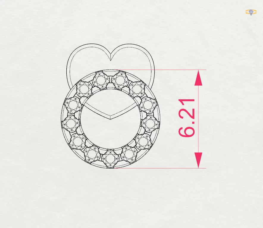 Minimalism Earring (Round), 0.16 ct — 102-10055 - Prestige Stones